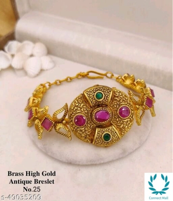 Metal  Stylish Bangles Combination of Sliver and Gold Plating - 2.4